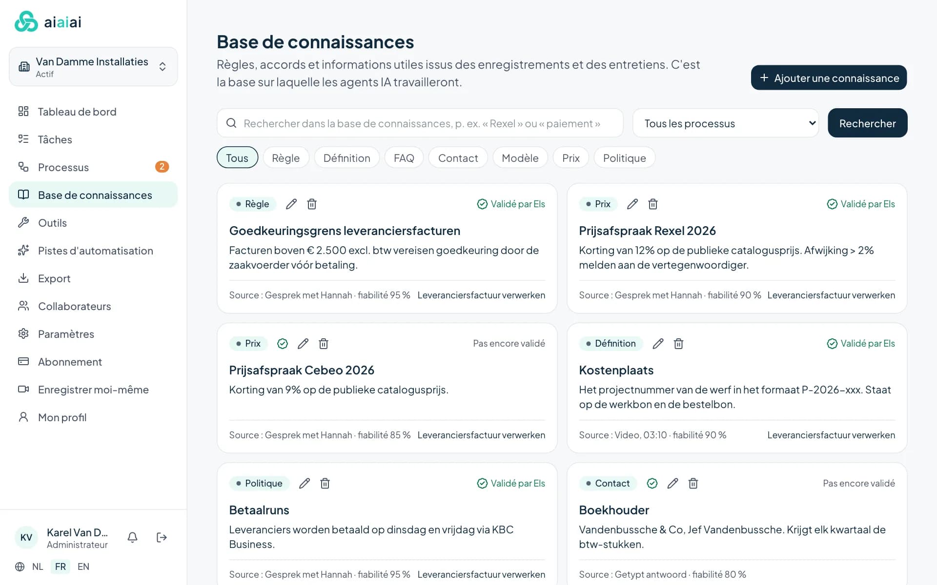 Base de connaissances
